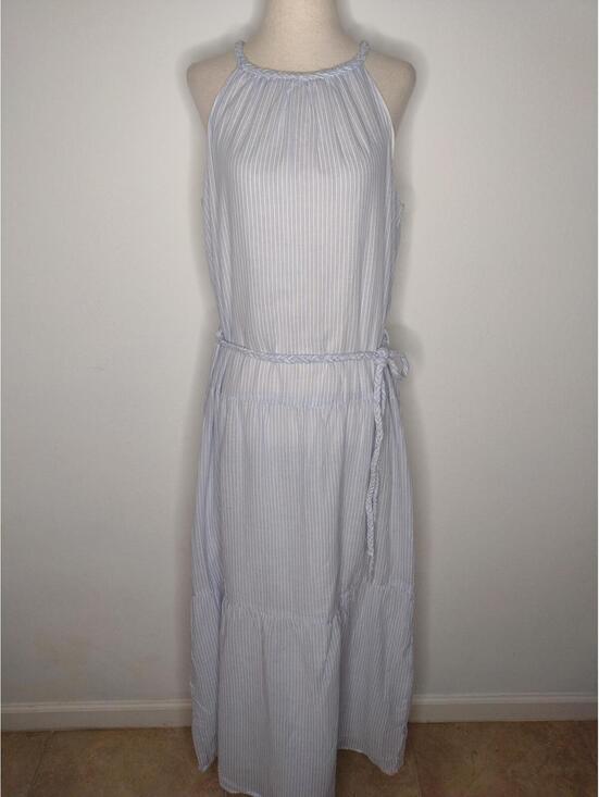japna Dresses & Skirts - NWT Japna Women's Blue Striped Dress Size Medium